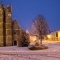 Place de l'Église sous la neige