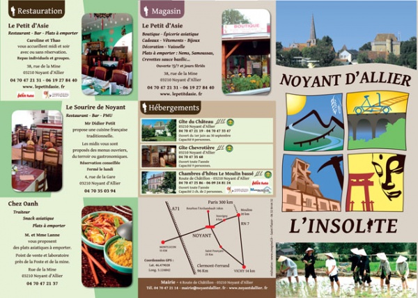 Logo + plaquettes touristiques pour Noyant D'Allier
