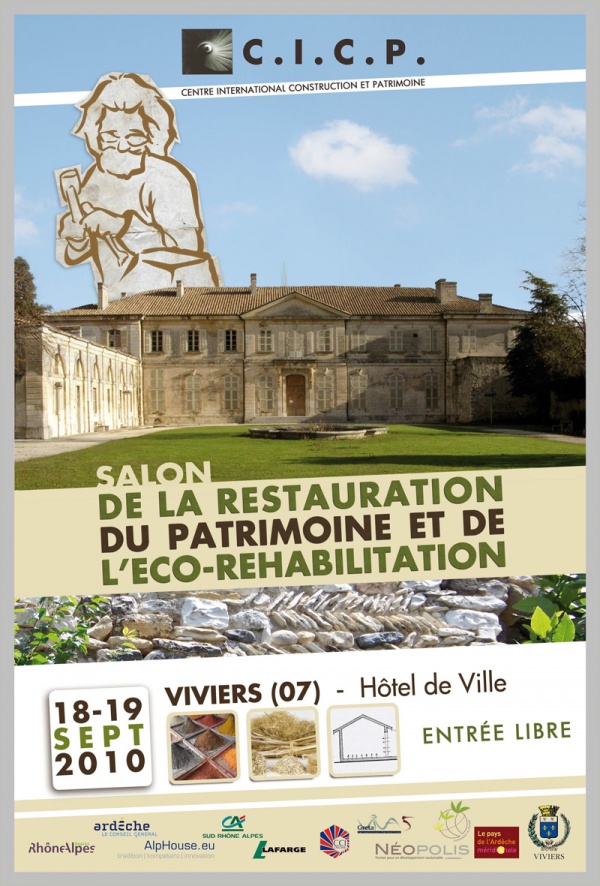 Affiche du Salon "Restauration du patrimoine et éco-réhabilitation"