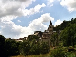 Photo paysage et monuments, Galey - Le village de Galey et son église Saint Pierre