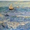 Photo Saintes-Maries-de-la-Mer - La mer à Saintes-Maries;Influence,Vincent Van Gogh-Tableau en émaux de Briare.