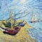Les barques aux Saintes-Maries.influence,Vincent Van Gogh.