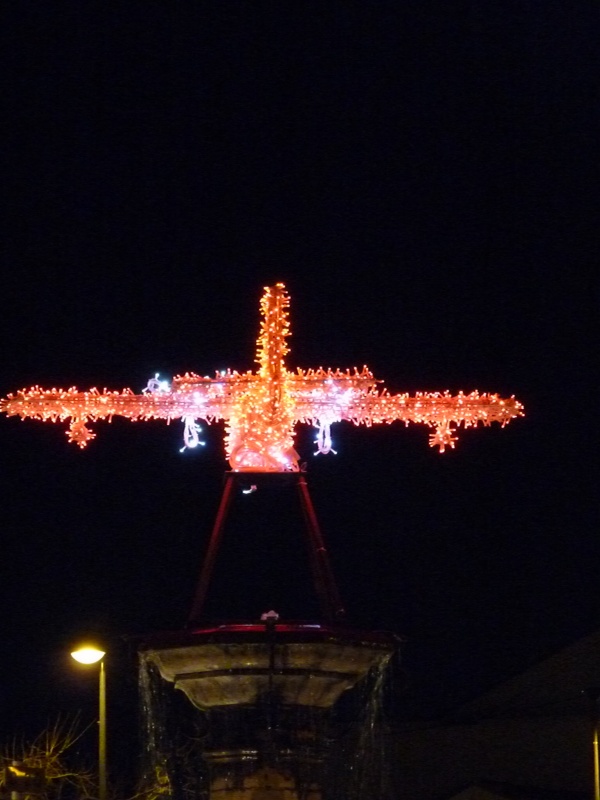 Canadair sur la fontaine