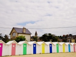 Photo paysage et monuments, Grandcamp-Maisy - Cabines de Plage