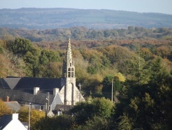 Photo paysage et monuments, Moustéru - Moustéru - L'église vue de Crec'h-Pichou