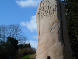 Photo paysage et monuments, Pleumeur-Bodou - Menhir en Bretagne : le menhir de Saint-Uzec à Pleumeur-Bodou
