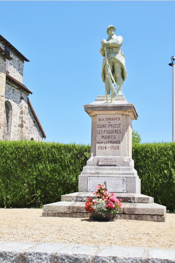 Photo Saint-Priest-les-Fougères - le monument aux morts