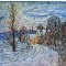 Photo Giverny - L'entrée de Giverny sous la neige. Influence Cjaude Monet.