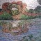Photo Giverny - Mosaïque;Les Arceaux de roses-Giverny-Influence,Claude Monet.