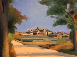 Photo dessins et illustrations, Les Angles - peinture du village les angles par André Derain musée de l'Orangerie