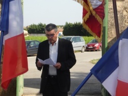 Photo vie locale, Codolet - allocution du maire Serge Boissin