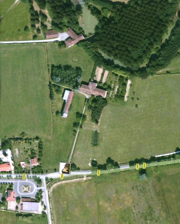 L'abbaye actuellement vue par satellite (2014)