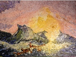 Photo dessins et illustrations, Asnans-Beauvoisin - Asnans Jura, Atelier mosaïque. La neuvième vague (Aïvasovski)