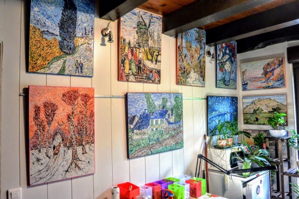 Photo Asnans-Beauvoisin - Asnans Jura; Atelier mosaïques septembre 2020.