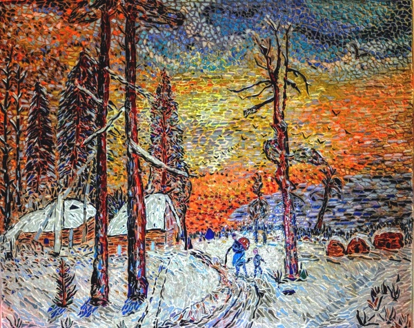 Photo Asnans-Beauvoisin - Asnans jura atelier mosaiques.  Hiver Russe.