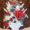Atelier mosaïques, Fleurs d'été version 5 Mosaïque émaux de Briare. 50 x 70 cm
