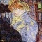 Asnans mosaïques;La modiste,influence henri de Toulouse-Lautrec.