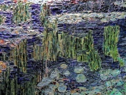Photo dessins et illustrations, Asnans-Beauvoisin - Asnans mosaïques;Les Nymphéas bleus;influence,Claude Monet.