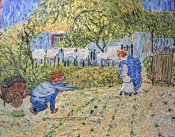 Photo Asnans-Beauvoisin - Asnans Jura-Atelier mosaïques.Les premiers pas,Influence,Vincent Van Gogh.