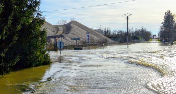 Photo Champdivers - Champdivers Jura. Inondations 24 Janvier 2018.