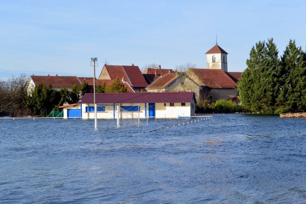 Photo Molay - Molay Jura. Inondations 24 Janvier 2018.