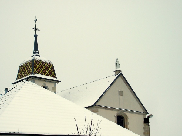 Photo Peseux - Peseux:clocher comtois-hiver.