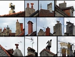 Photo paysage et monuments, Poligny - Les cheminées typiques de Poligny.jura.