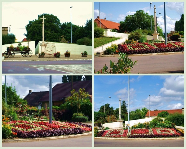 Photo Saint-Aubin - Saint aubin-Jura:rond-point.