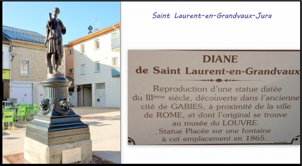 Photo Saint-Laurent-en-Grandvaux - Saint Laurent en grandvaux.Jura;Statue de Diane.