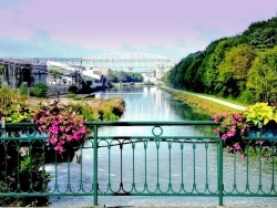 Photo paysage et monuments, Tavaux - Tavaux Belvoye Jura. Le canal du Rhône au Rhin.