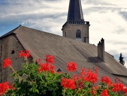 Photo paysage et monuments, Villevieux - Villevieux-jura;géraniums.