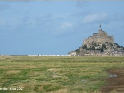 Photo paysage et monuments, Le Mont-Saint-Michel - approche du mont