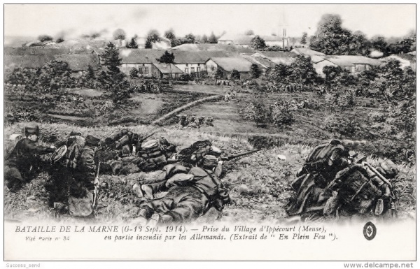 Photo Ippécourt - combats pour reprendre  le village  1914