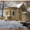 Château d'aulteribe sous la neige