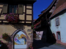 Photo paysage et monuments, Bergheim - fresque d'une crèche