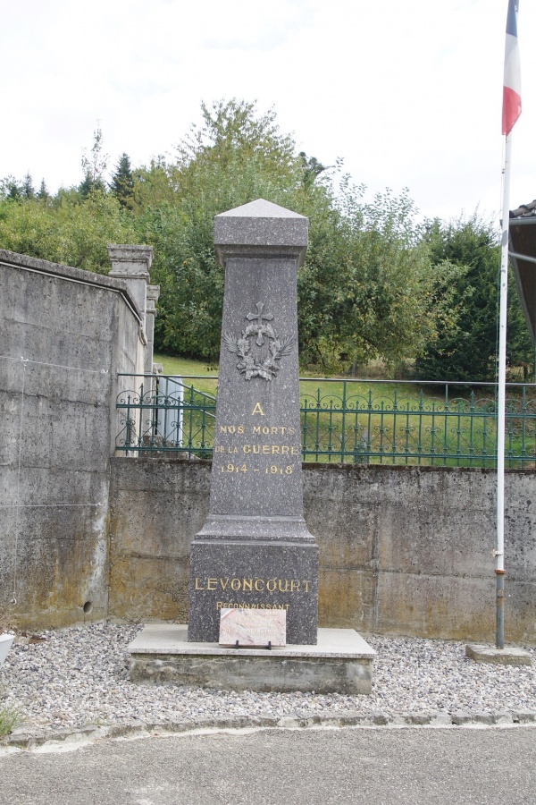 Photo Levoncourt - le monument aux morts