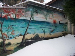 Photo vie locale, Orbey - c'est une peinture que j'ai faite sur un vieux mur juste derrière chez nous