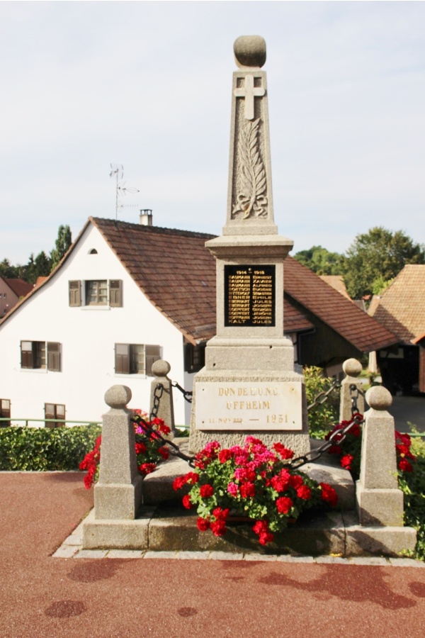 Photo Uffheim - le monument aux morts