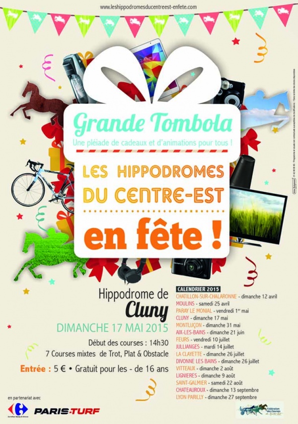 Photo Cluny - Affiche Les Hippodromes du Centre-Est en Fête - Cluny