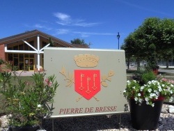 Photo paysage et monuments, Pierre-de-Bresse - Blason de Pierre-de-Bresse.