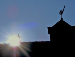 Photo paysage et monuments, Le Planois - Le planois:lever de soleil sur la mairie.