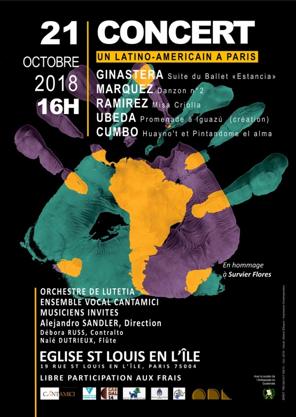 Affiche concert : un latino-américain à Paris
