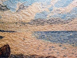 Photo dessins et illustrations, Dieppe - La mer à Dieppe.Influence Eugène Delacroix.Mosaïque en émaux de Briare.