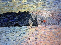 Photo dessins et illustrations, Étretat - Etretat. La Manneporte. Influence Claude Monet. Mosaïque émaux de Briare.