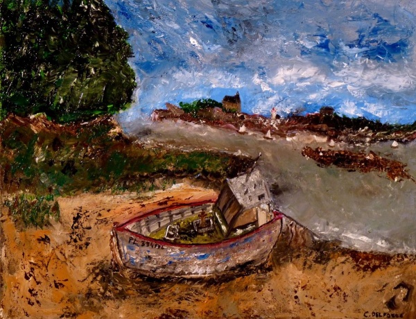 Photo Manneville-la-Goupil - Bretagne, huile au couteau