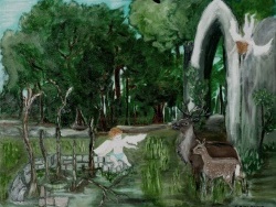 Jeux d'anges, huile sur toile