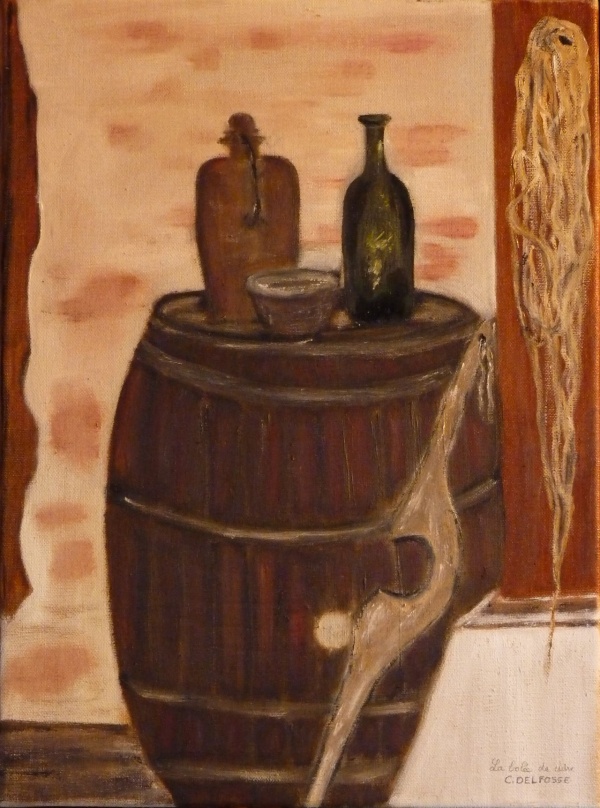 Photo Manneville-la-Goupil - La bolée de cidre, huile sur toile
