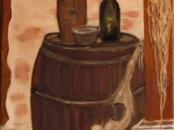 La bolée de cidre, huile sur toile
