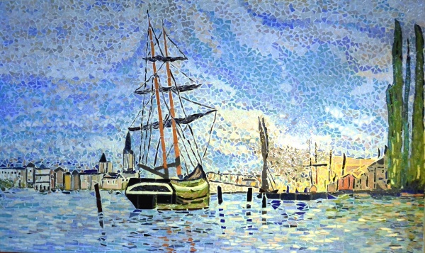 Photo Rouen - La Seine à Rouen.Influence Claude Monet.