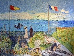 Photo dessins et illustrations, Sainte-Adresse - Le jardin à Sainte-Adresse.Influence Claude Monet.